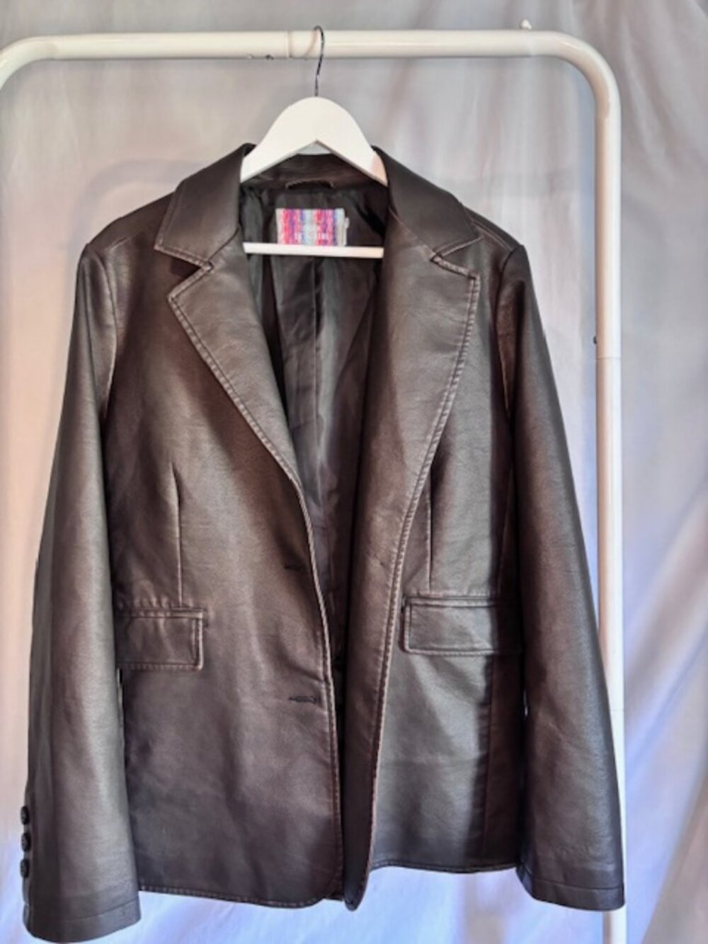 1990's Vintage Urban Outfitter Men's Medium Faux Leather Blazer